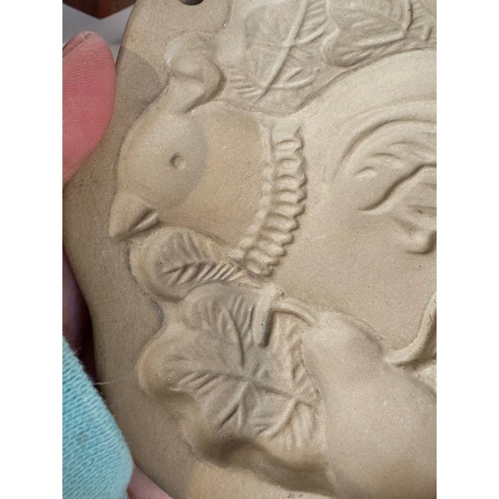 Vintage‎ Brown Bag Cookie Art Hill 1990 Partridge in a Pear Tree Mold Stoneware